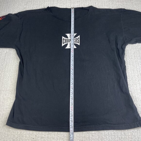 Vintage West Coast Choppers Motorcycle Long Sleeve Flame Fire (Defective, read) - Picture 12 of 16